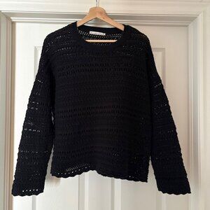Abercrombie Open-Stitch Textural Crew Sweater